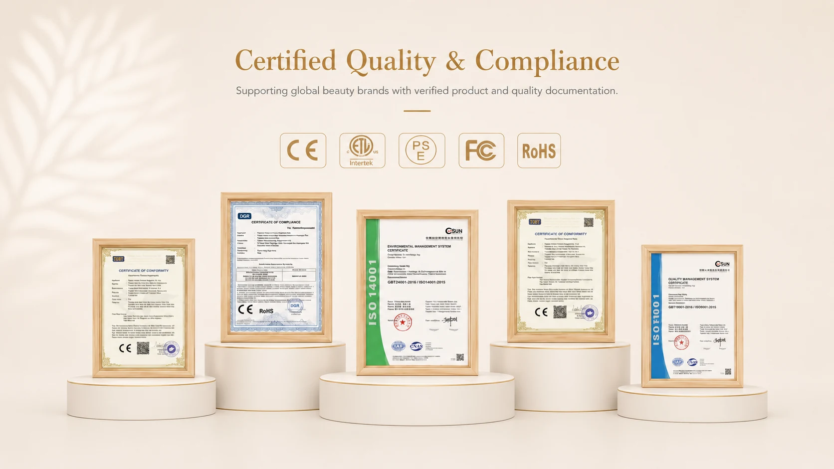 Certificate and compliance document review for selected hair styling tool models