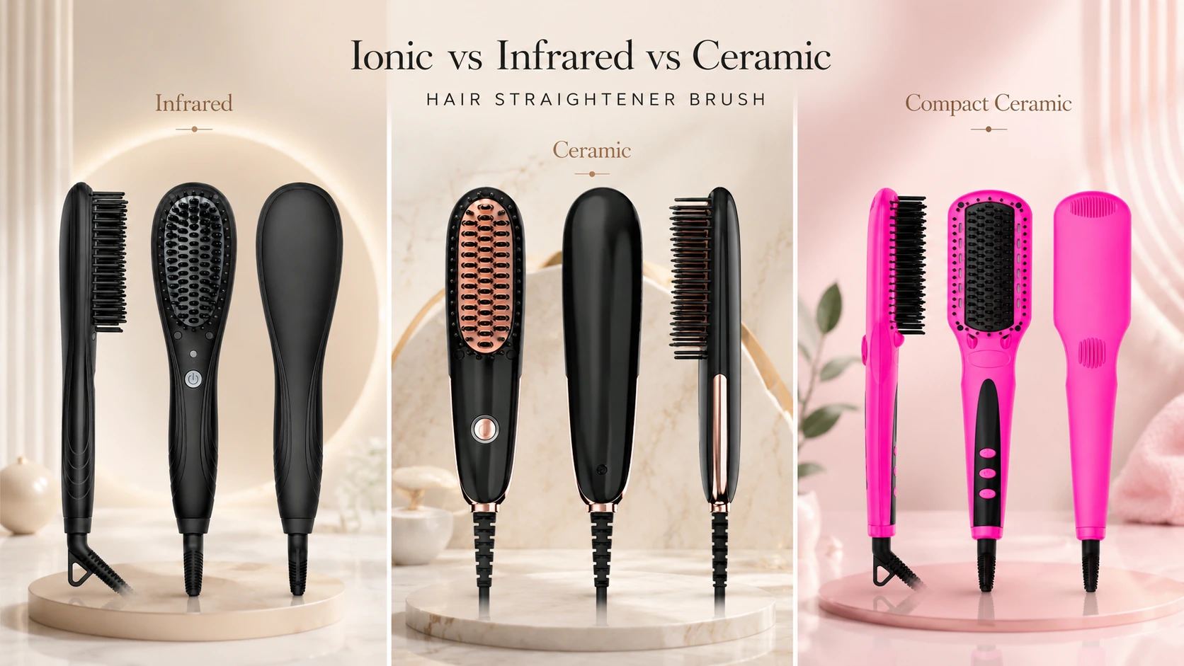 Ionic vs Infrared vs Ceramic Hair Straightener Brush: A Buyer Comparison Guide visual guide