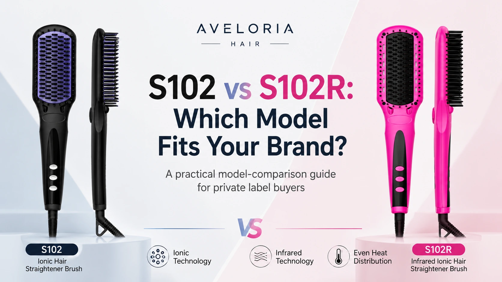 S102 vs S102R hair straightener brush model comparison