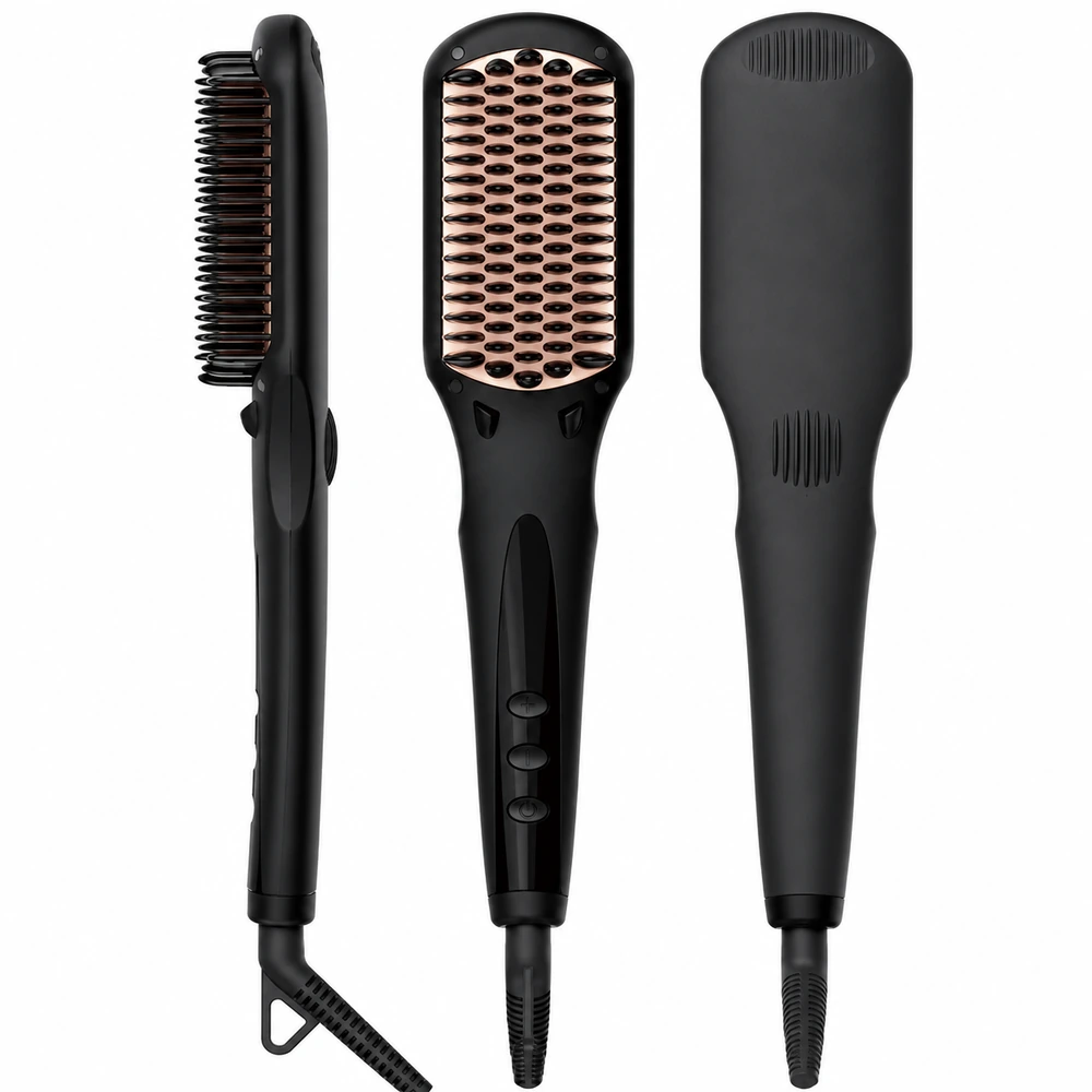 S103 Ionic Hair Straightener Brush for private label beauty brand projects