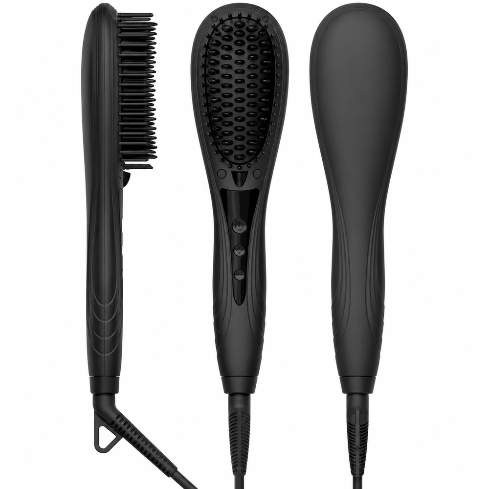 S105D Ionic Hair Straightener Brush for private label beauty brand projects
