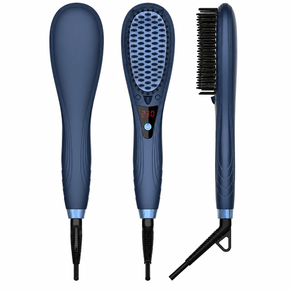 S105E Ionic Hair Straightener Brush for private label beauty brand projects