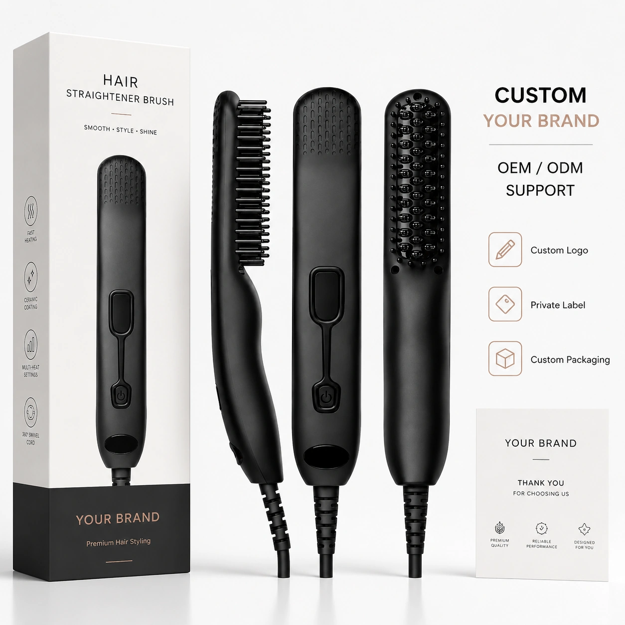 S130 Men's Heated Beard Brush detail image