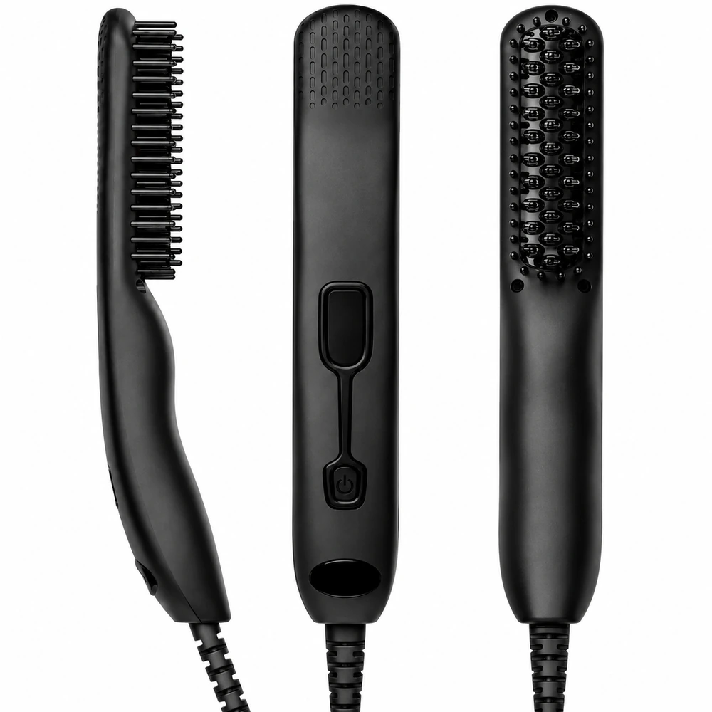 S130 Men's Heated Beard Brush for private label beauty brand projects