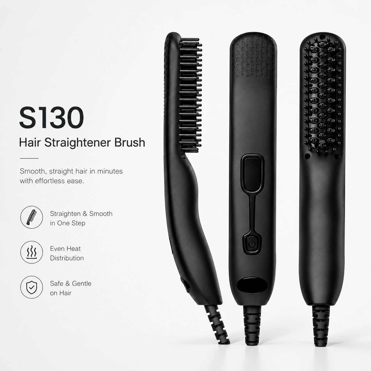 S130 Men's Heated Beard Brush detail image