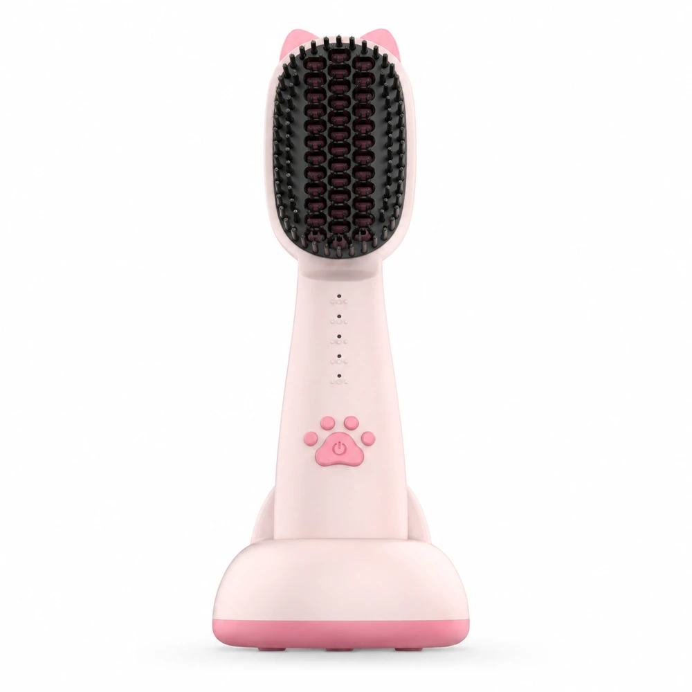 S137D Rechargeable Ionic Hair Straightener Brush for private label beauty brand projects