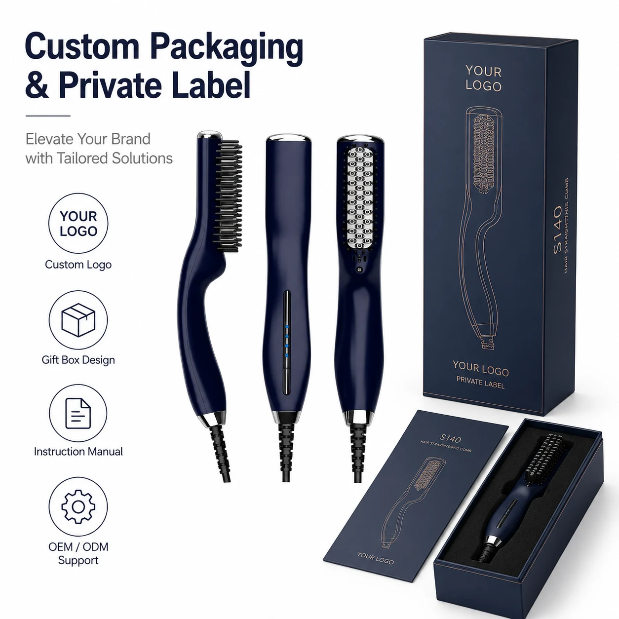 Click to enlarge S140 Ionic Heated Beard Brush detail image S140 Ionic Heated Beard Brush detail image