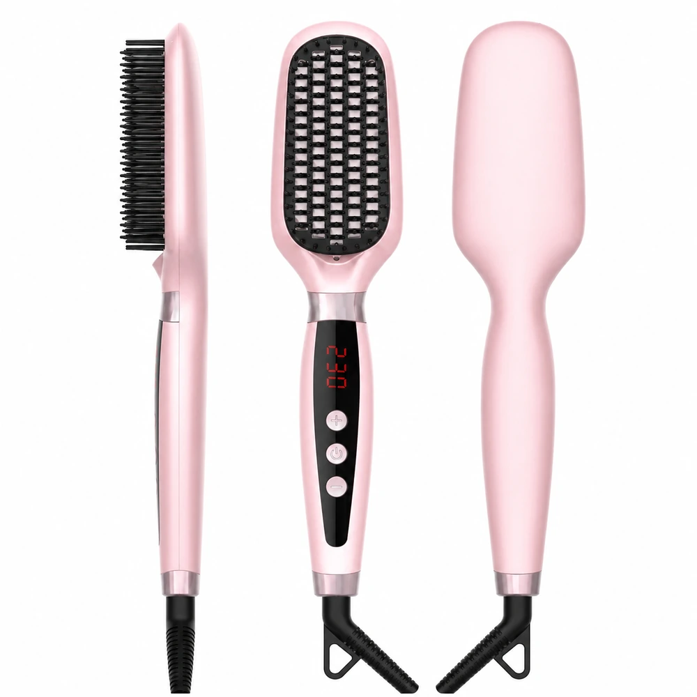 S153 Ionic Hair Straightener Brush for private label beauty brand projects