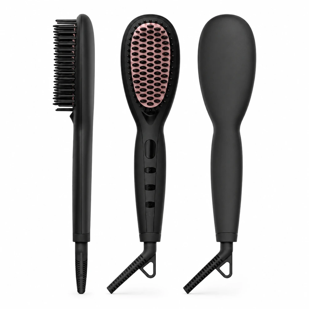 S155 Ionic Hair Straightener Brush for private label beauty brand projects